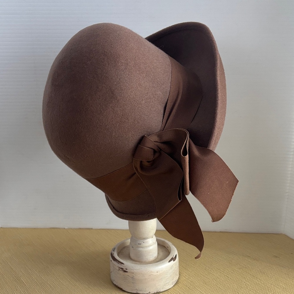 Vintage Antique Luxor Felted Wool Cloche Hat 30’s Flapper Style